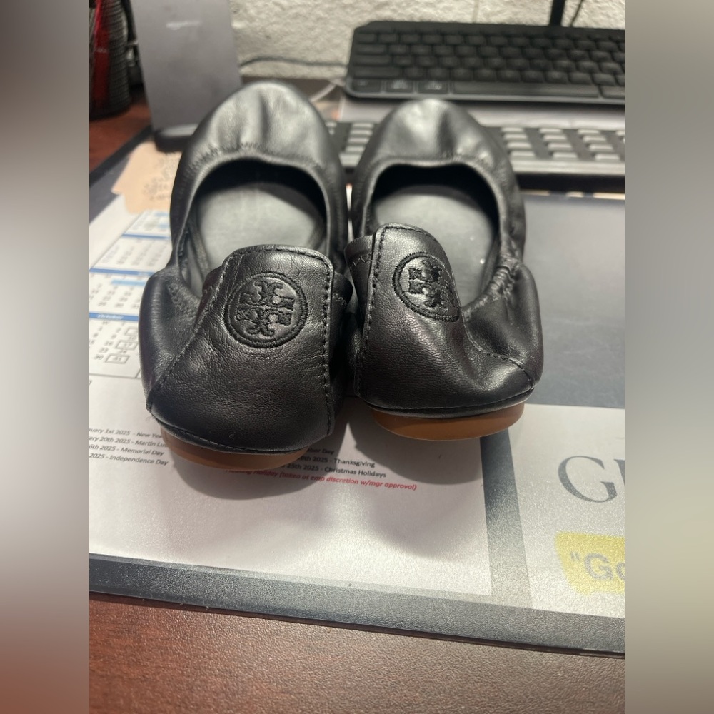 Tory Burch Black Ballet Flats - Picture 5 of 7